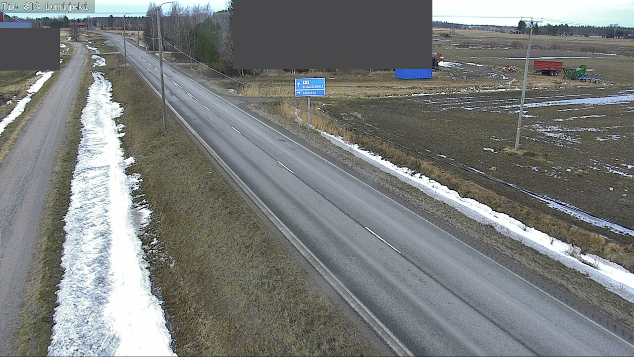 Weather Camera Image Road 813 Lumijoki, Lumijoki, Pohjois-Pohjanmaa