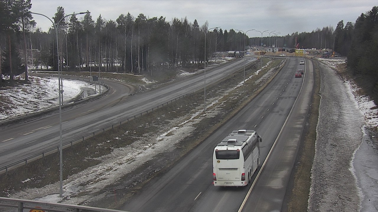 Weather Camera Image Väg 4 Oleåborg, Pateniemi, Oulu, Pohjois-Pohjanmaa