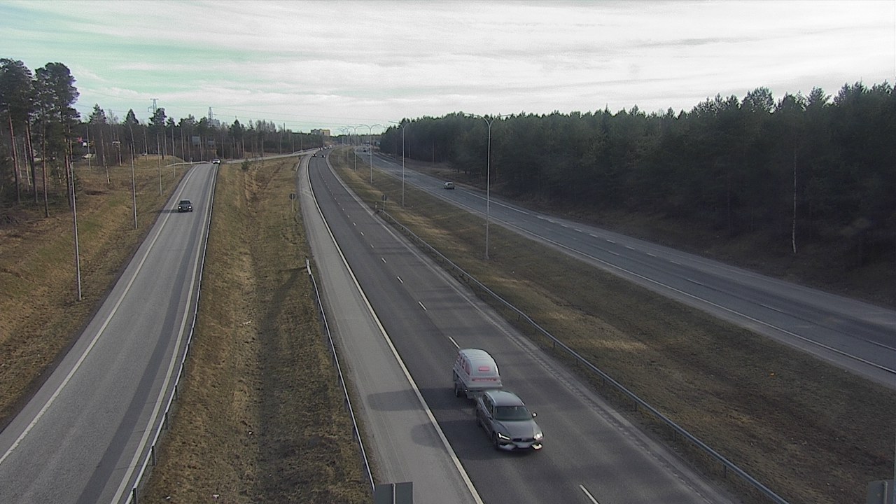 Weather Camera Image Väg 4 Oleåborg, Pateniemi, Oulu, Pohjois-Pohjanmaa