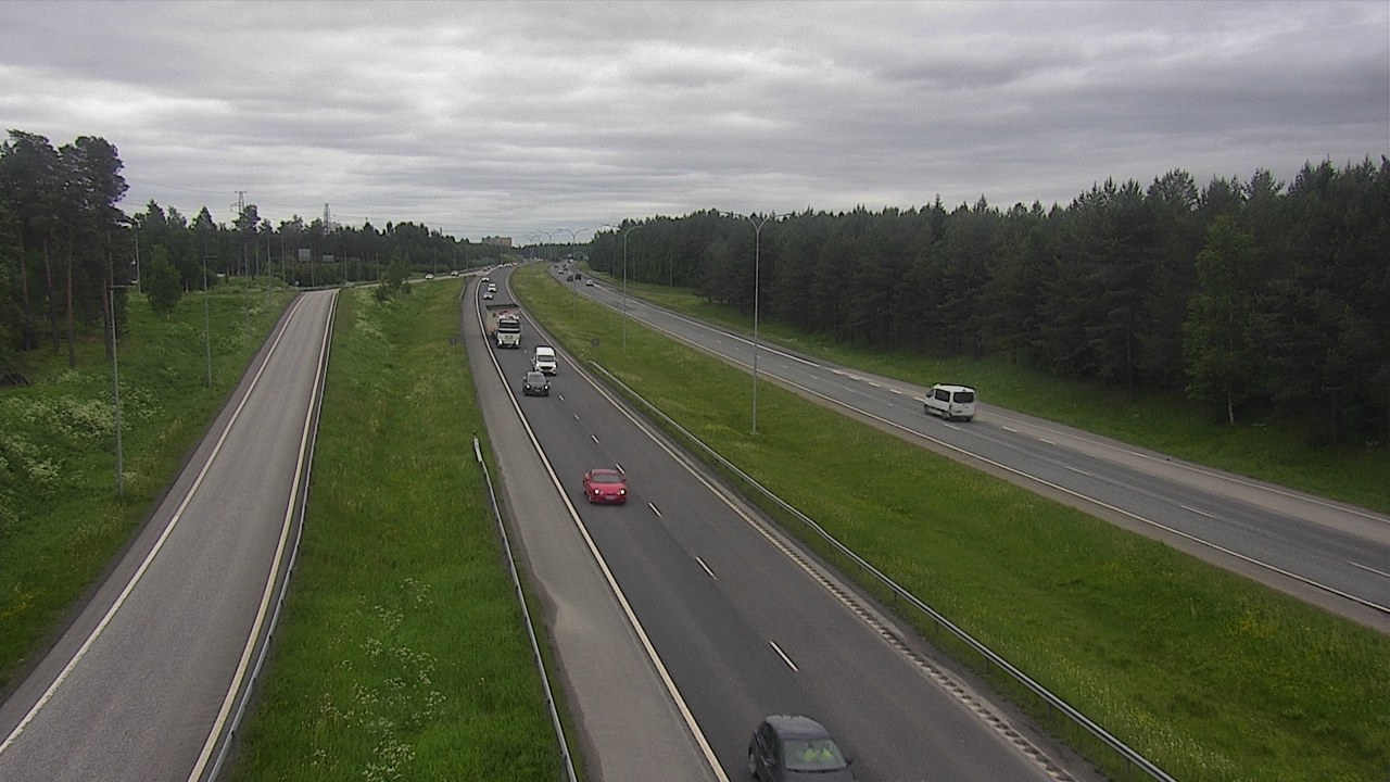 Weather Camera Image Väg 4 Oleåborg, Pateniemi, Oulu, Pohjois-Pohjanmaa
