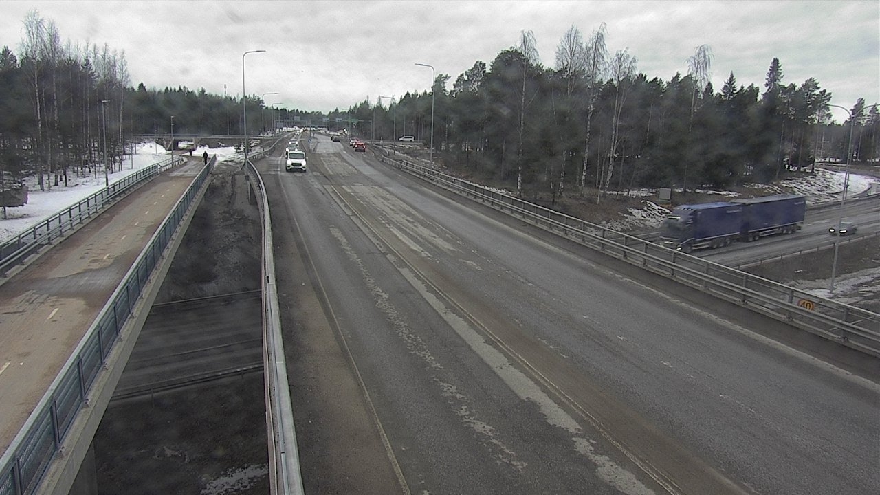 Weather Camera Image Väg 4 Oleåborg, Pateniemi, Oulu, Pohjois-Pohjanmaa