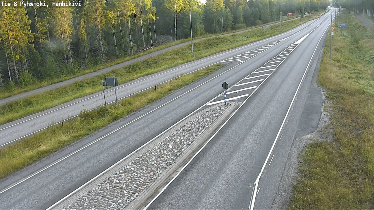 Weather Camera Image Väg 8 Pyhäjoki, Hanhikivi, Pyhäjoki, Pohjois-Pohjanmaa
