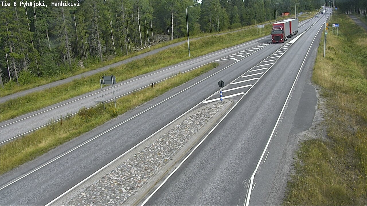 Weather Camera Image Road 8 Pyhäjoki, Hanhikivi, Pyhäjoki, Pohjois-Pohjanmaa
