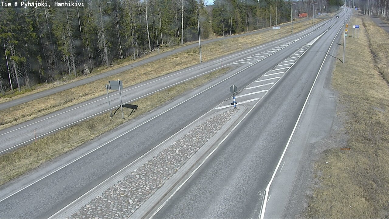 Weather Camera Image Väg 8 Pyhäjoki, Hanhikivi, Pyhäjoki, Pohjois-Pohjanmaa