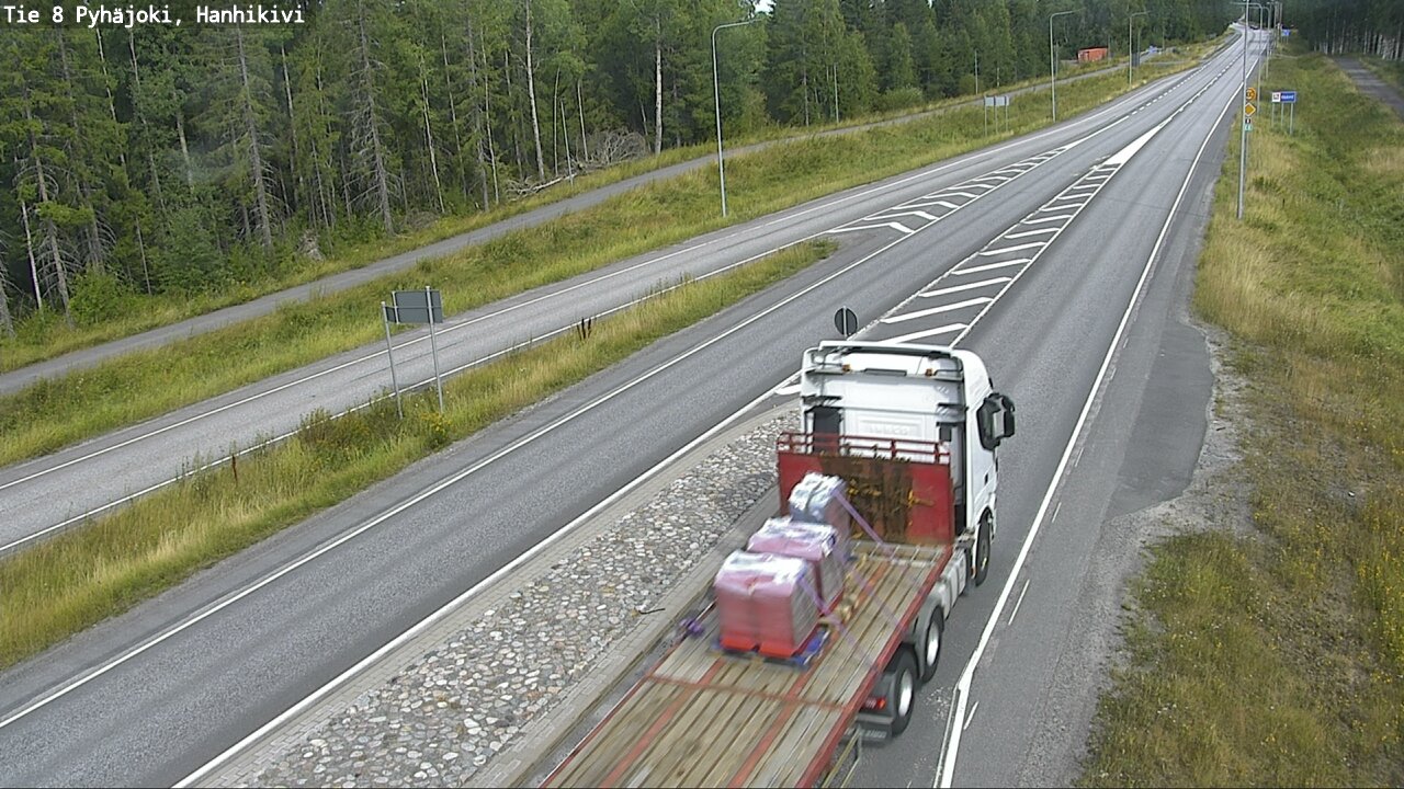 Weather Camera Image Road 8 Pyhäjoki, Hanhikivi, Pyhäjoki, Pohjois-Pohjanmaa