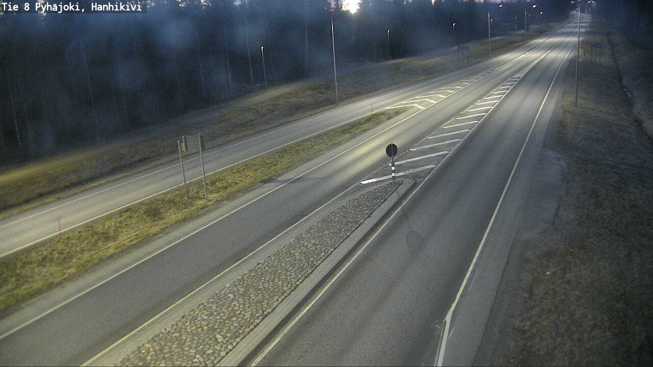 Weather Camera Image Väg 8 Pyhäjoki, Hanhikivi, Pyhäjoki, Pohjois-Pohjanmaa