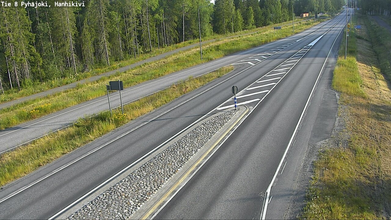 Weather Camera Image Väg 8 Pyhäjoki, Hanhikivi, Pyhäjoki, Pohjois-Pohjanmaa