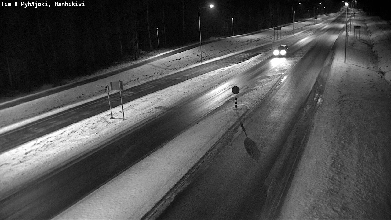 Weather Camera Image Väg 8 Pyhäjoki, Hanhikivi, Pyhäjoki, Pohjois-Pohjanmaa