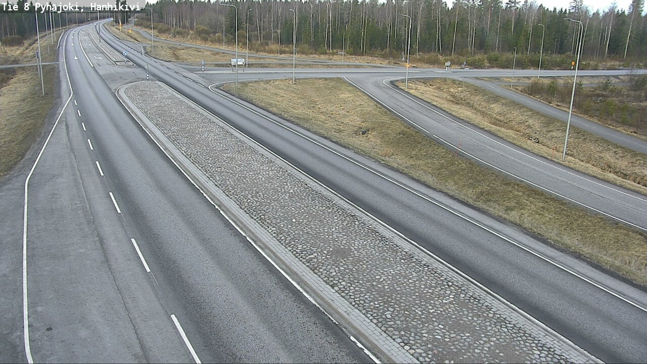 Weather Camera Image Väg 8 Pyhäjoki, Hanhikivi, Pyhäjoki, Pohjois-Pohjanmaa