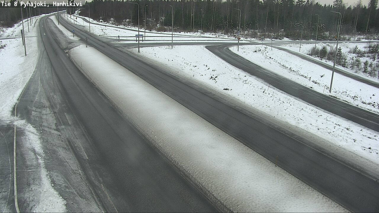 Weather Camera Image Väg 8 Pyhäjoki, Hanhikivi, Pyhäjoki, Pohjois-Pohjanmaa