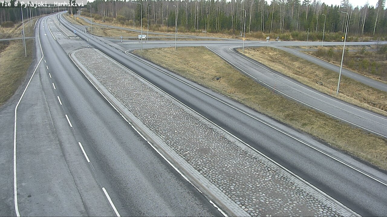 Weather Camera Image Väg 8 Pyhäjoki, Hanhikivi, Pyhäjoki, Pohjois-Pohjanmaa