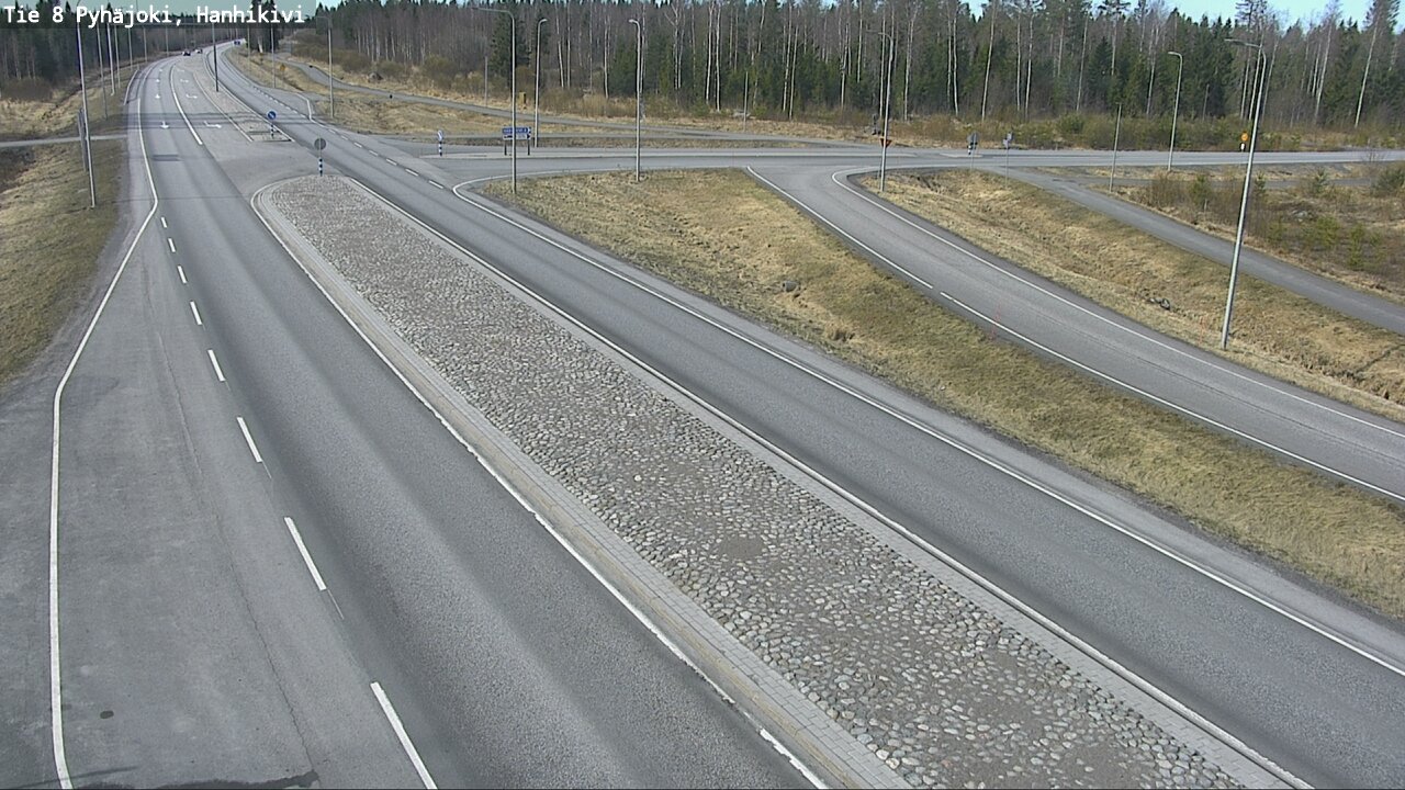 Weather Camera Image Väg 8 Pyhäjoki, Hanhikivi, Pyhäjoki, Pohjois-Pohjanmaa