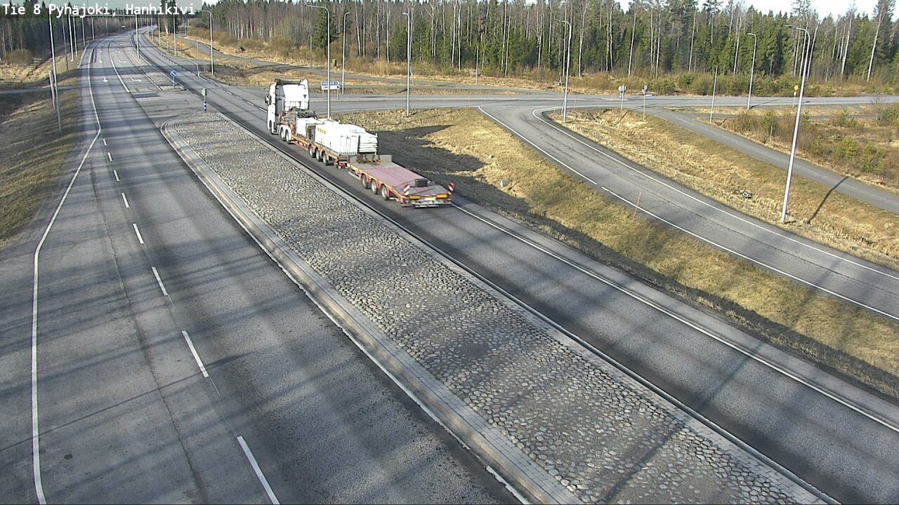 Weather Camera Image Väg 8 Pyhäjoki, Hanhikivi, Pyhäjoki, Pohjois-Pohjanmaa