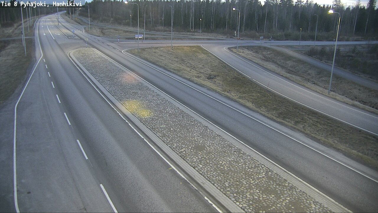 Weather Camera Image Väg 8 Pyhäjoki, Hanhikivi, Pyhäjoki, Pohjois-Pohjanmaa
