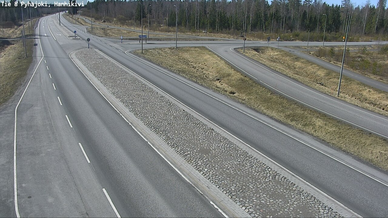 Weather Camera Image Väg 8 Pyhäjoki, Hanhikivi, Pyhäjoki, Pohjois-Pohjanmaa