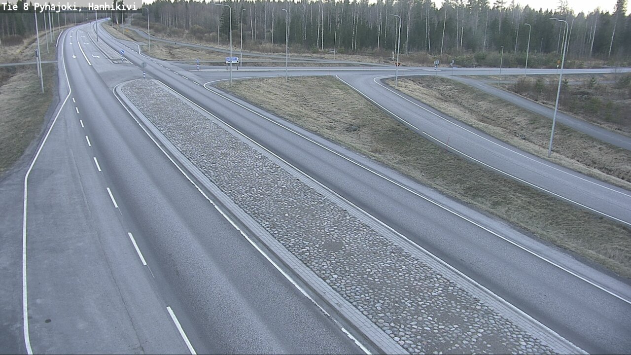 Weather Camera Image Väg 8 Pyhäjoki, Hanhikivi, Pyhäjoki, Pohjois-Pohjanmaa