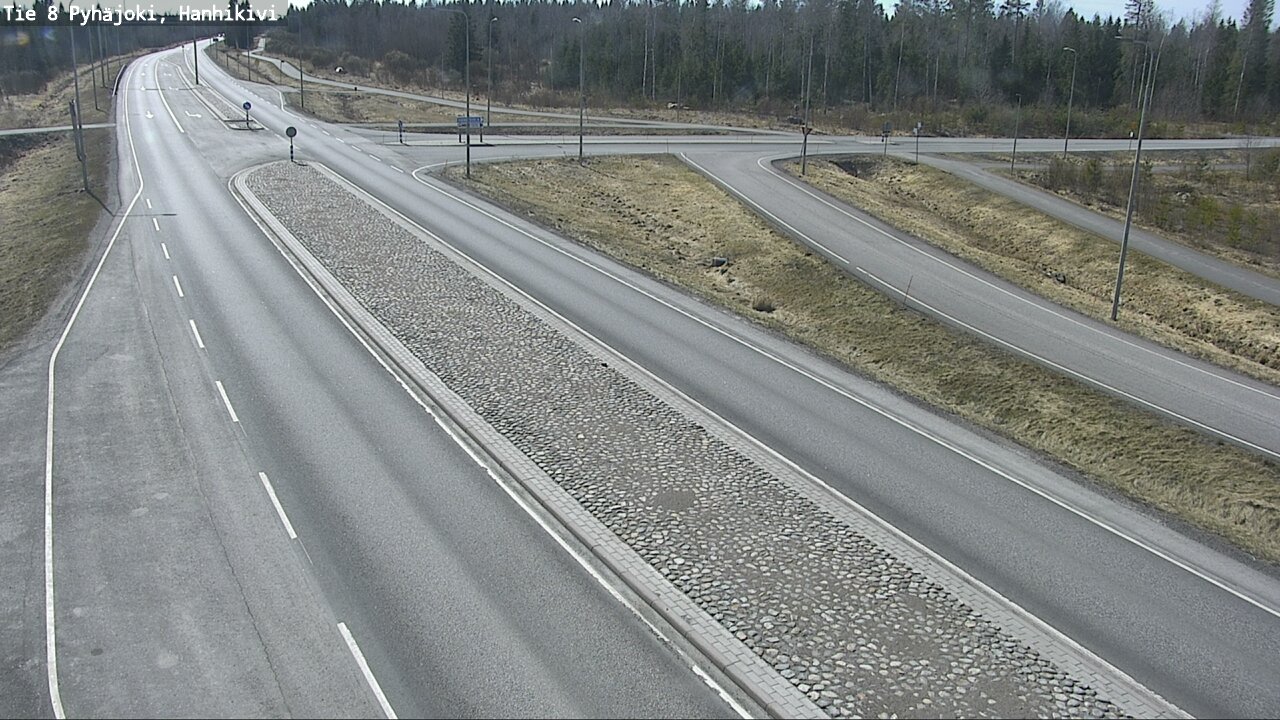 Weather Camera Image Väg 8 Pyhäjoki, Hanhikivi, Pyhäjoki, Pohjois-Pohjanmaa