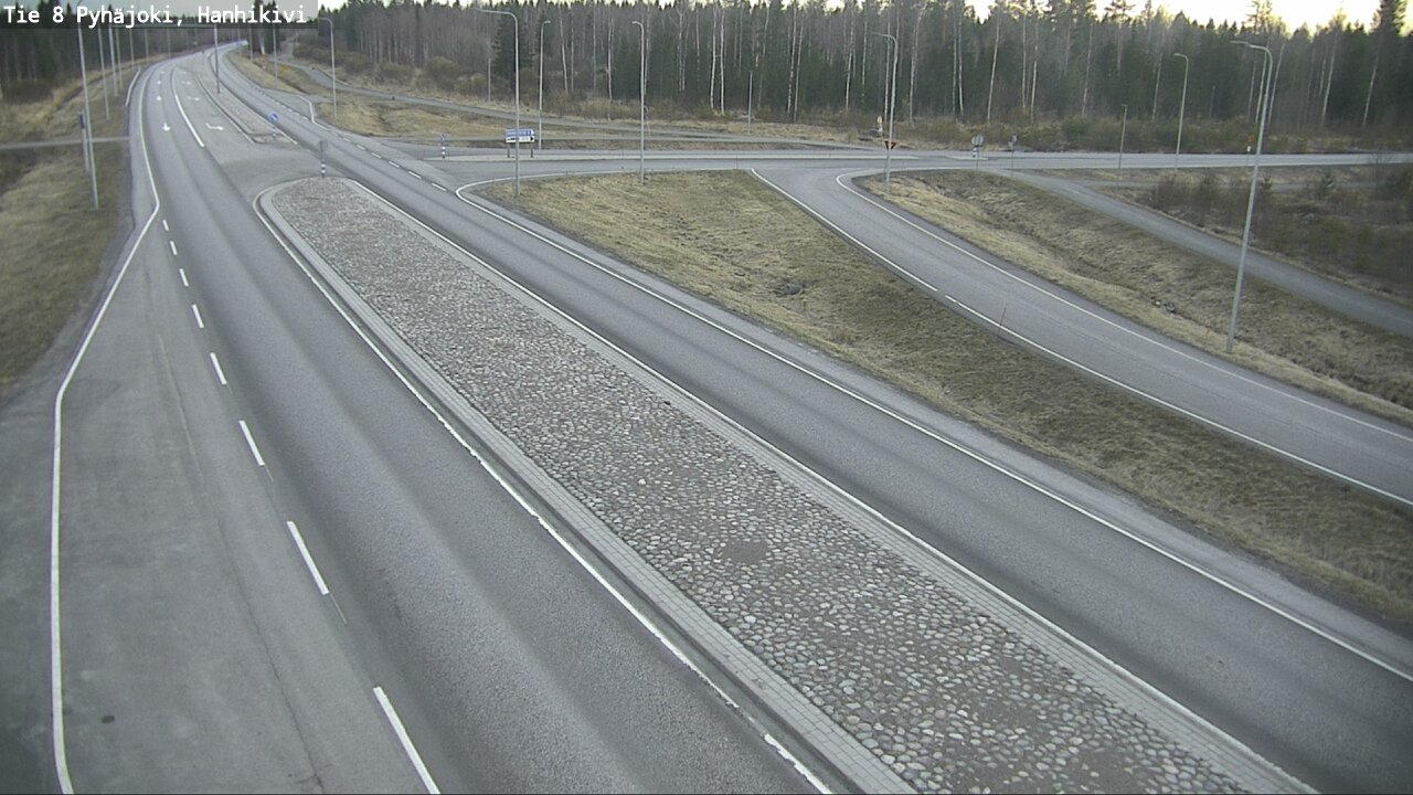 Weather Camera Image Väg 8 Pyhäjoki, Hanhikivi, Pyhäjoki, Pohjois-Pohjanmaa