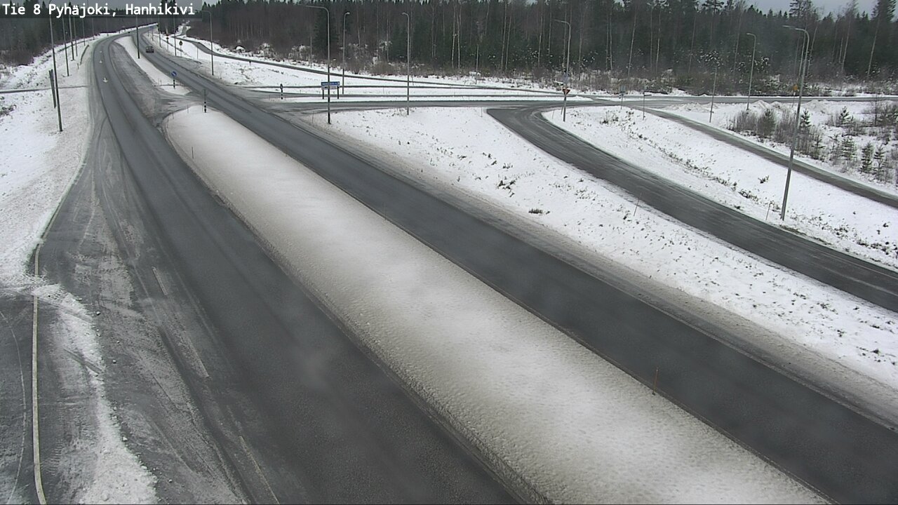 Weather Camera Image Väg 8 Pyhäjoki, Hanhikivi, Pyhäjoki, Pohjois-Pohjanmaa