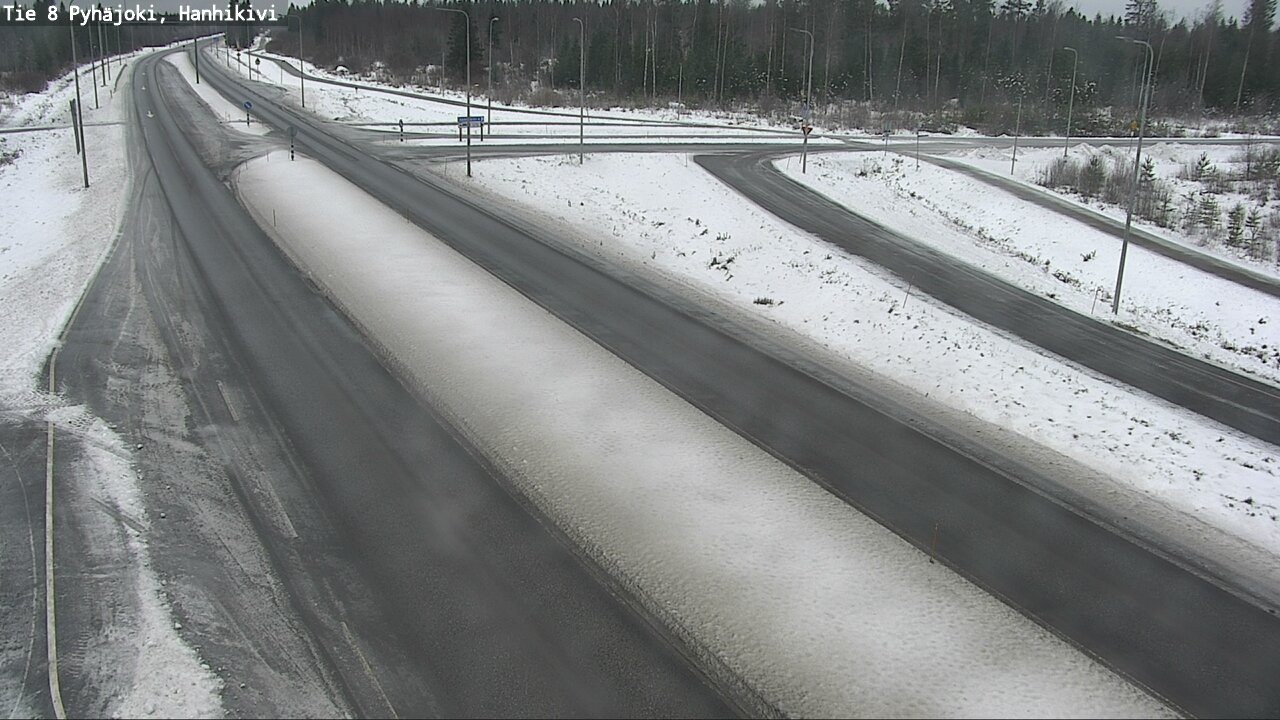 Weather Camera Image Väg 8 Pyhäjoki, Hanhikivi, Pyhäjoki, Pohjois-Pohjanmaa