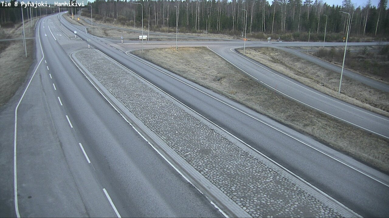 Weather Camera Image Väg 8 Pyhäjoki, Hanhikivi, Pyhäjoki, Pohjois-Pohjanmaa
