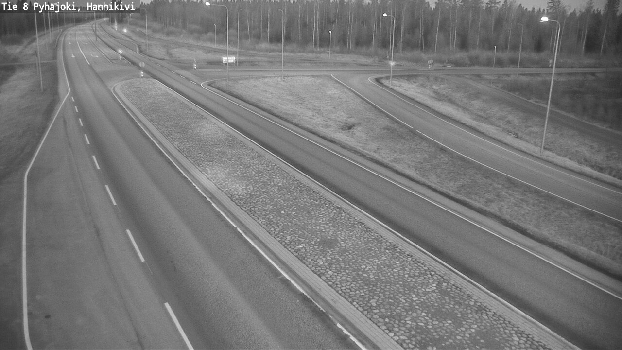 Weather Camera Image Väg 8 Pyhäjoki, Hanhikivi, Pyhäjoki, Pohjois-Pohjanmaa