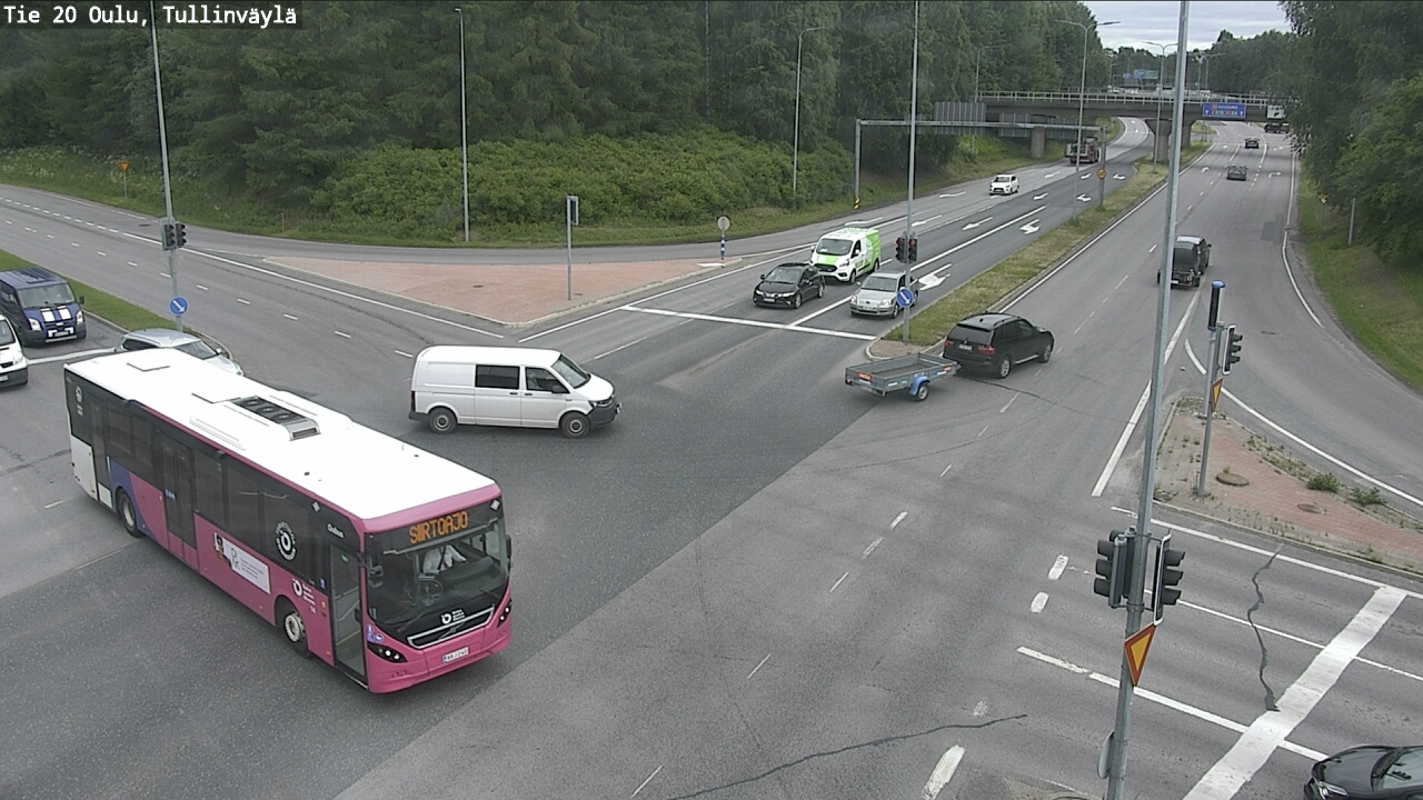 Weather Camera Image Väg 20 Uleåborg, Tullinväylä, Oulu, Pohjois-Pohjanmaa