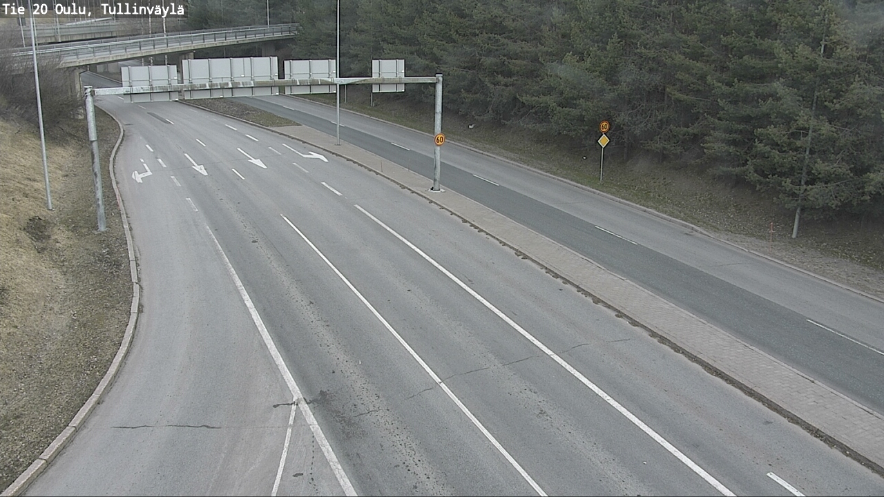 Weather Camera Image Road 20 Oulu, Tullinväylä, Oulu, Pohjois-Pohjanmaa