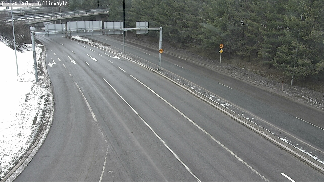 Weather Camera Image Road 20 Oulu, Tullinväylä, Oulu, Pohjois-Pohjanmaa