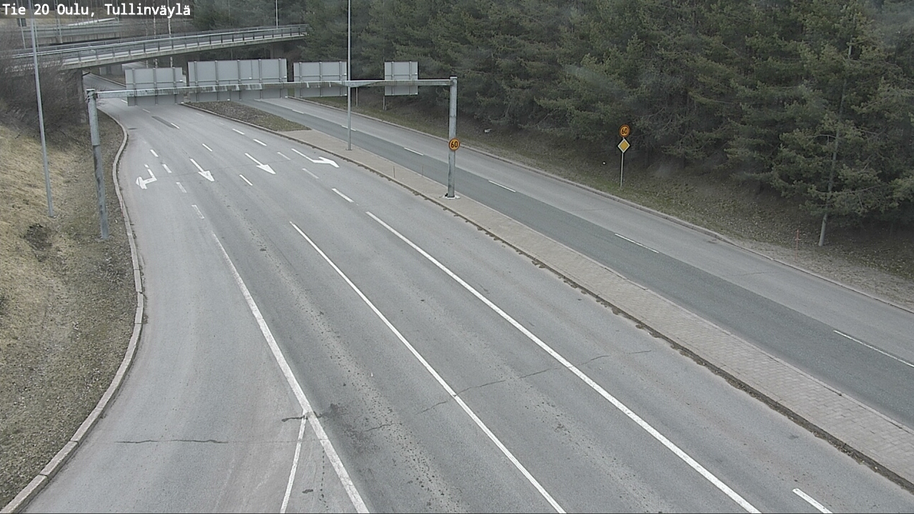 Weather Camera Image Road 20 Oulu, Tullinväylä, Oulu, Pohjois-Pohjanmaa