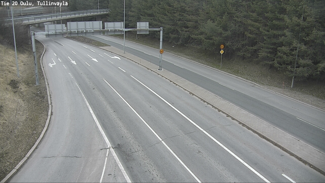 Weather Camera Image Road 20 Oulu, Tullinväylä, Oulu, Pohjois-Pohjanmaa