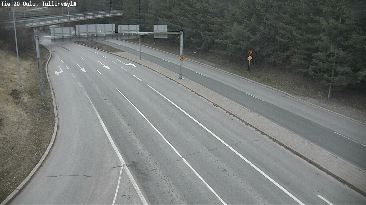 Weather Camera Image Road 20 Oulu, Tullinväylä, Oulu, Pohjois-Pohjanmaa