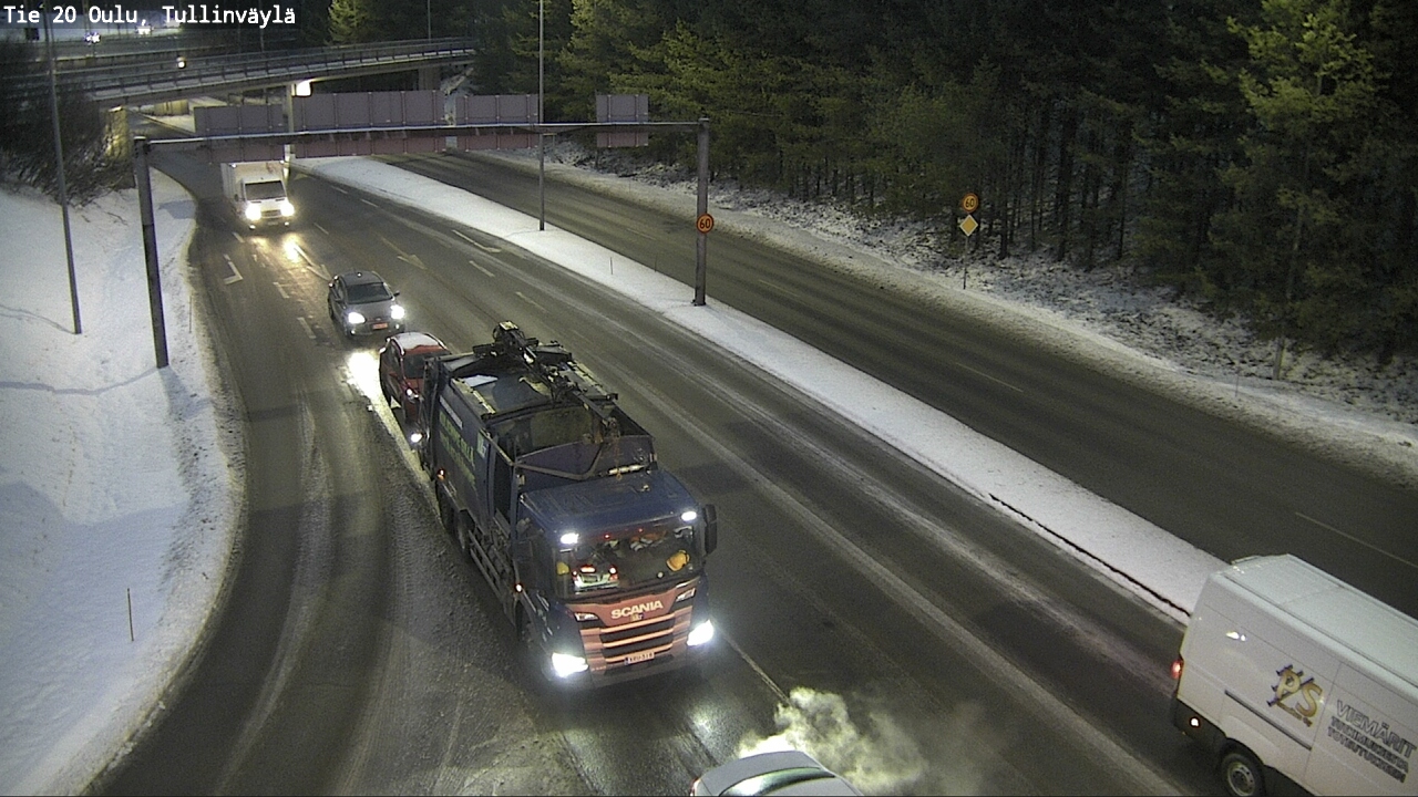Weather Camera Image Road 20 Oulu, Tullinväylä, Oulu, Pohjois-Pohjanmaa