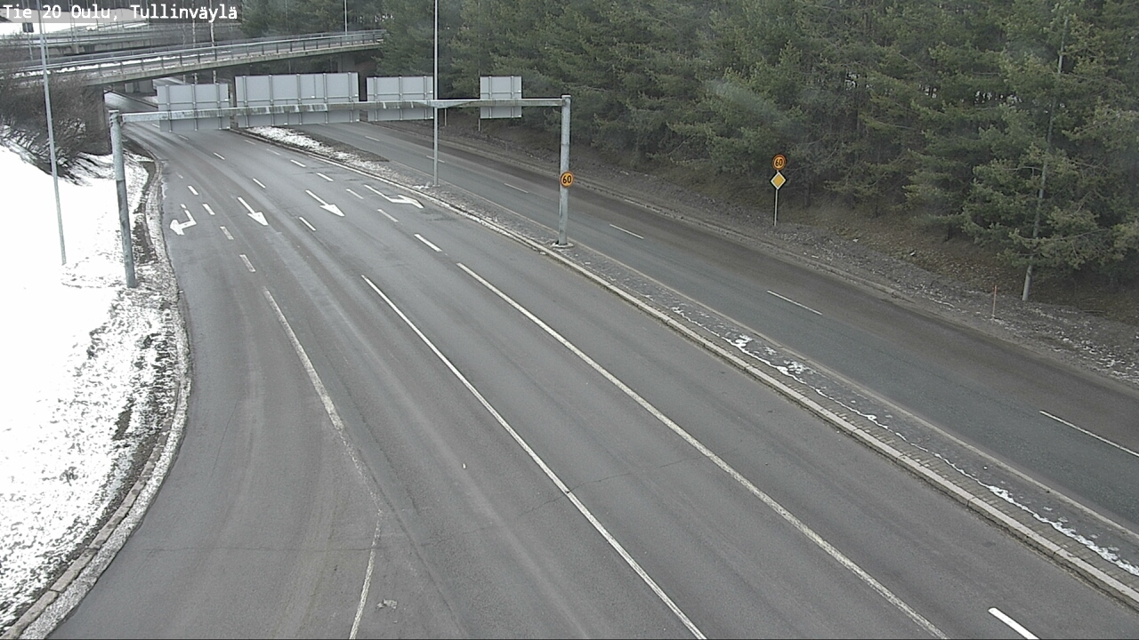 Weather Camera Image Road 20 Oulu, Tullinväylä, Oulu, Pohjois-Pohjanmaa