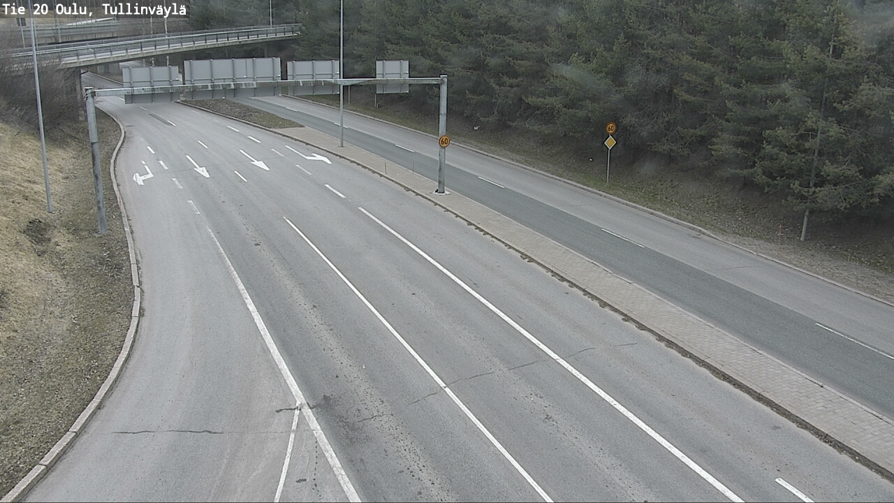 Weather Camera Image Road 20 Oulu, Tullinväylä, Oulu, Pohjois-Pohjanmaa