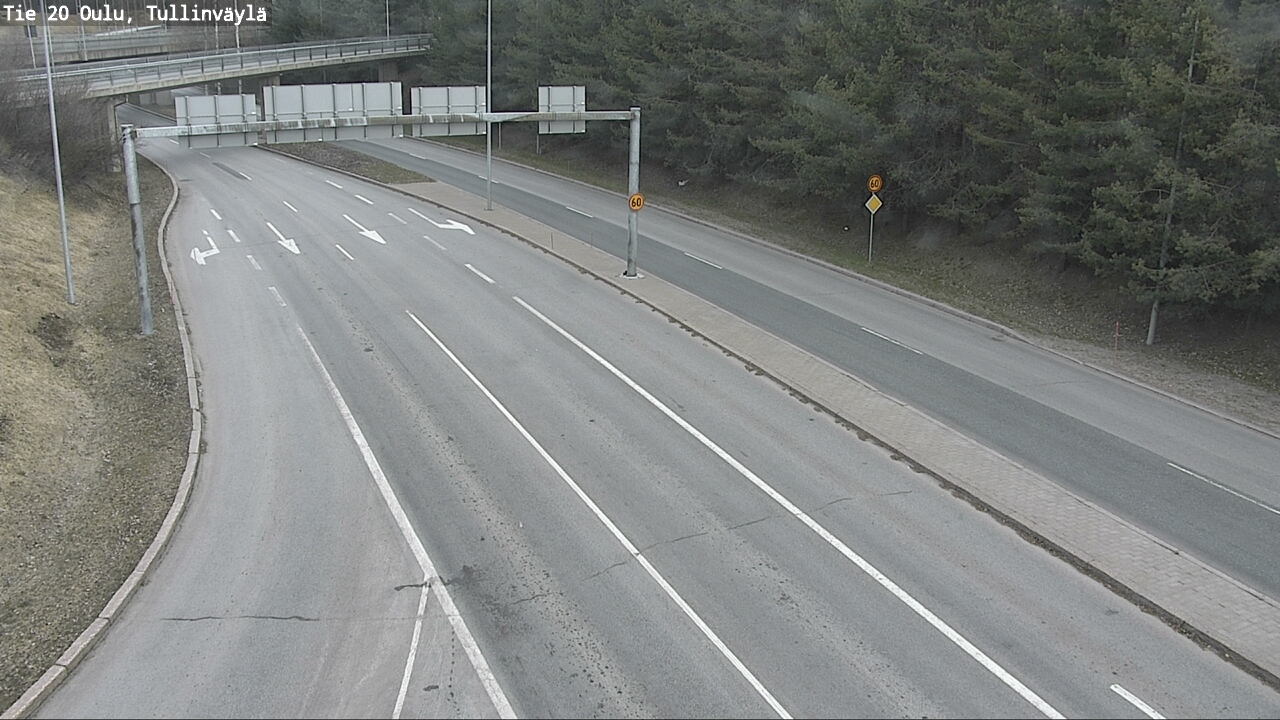 Weather Camera Image Road 20 Oulu, Tullinväylä, Oulu, Pohjois-Pohjanmaa
