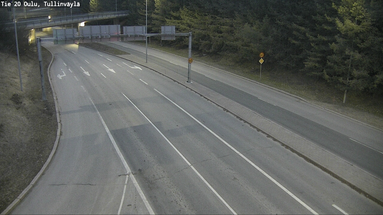 Weather Camera Image Road 20 Oulu, Tullinväylä, Oulu, Pohjois-Pohjanmaa