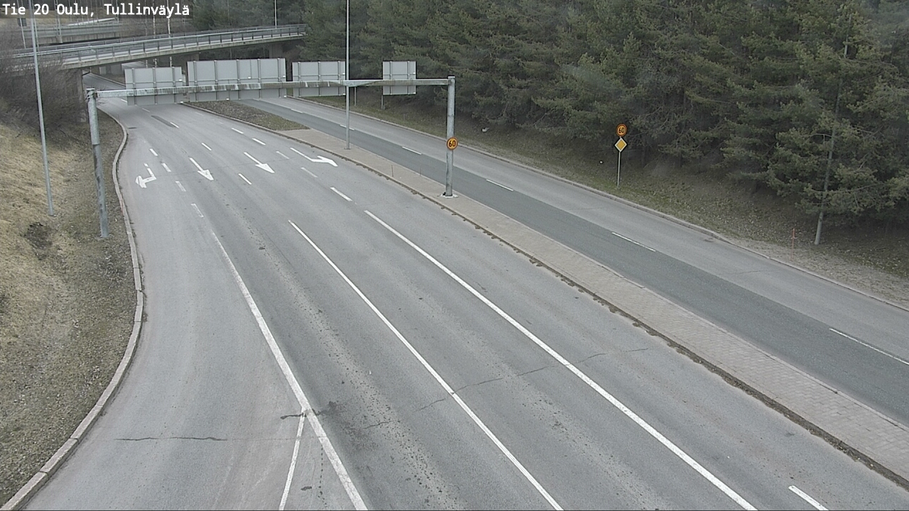 Weather Camera Image Road 20 Oulu, Tullinväylä, Oulu, Pohjois-Pohjanmaa