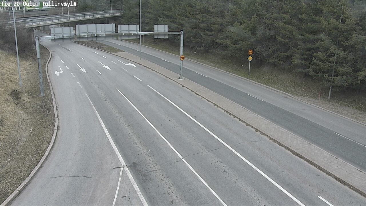 Weather Camera Image Road 20 Oulu, Tullinväylä, Oulu, Pohjois-Pohjanmaa