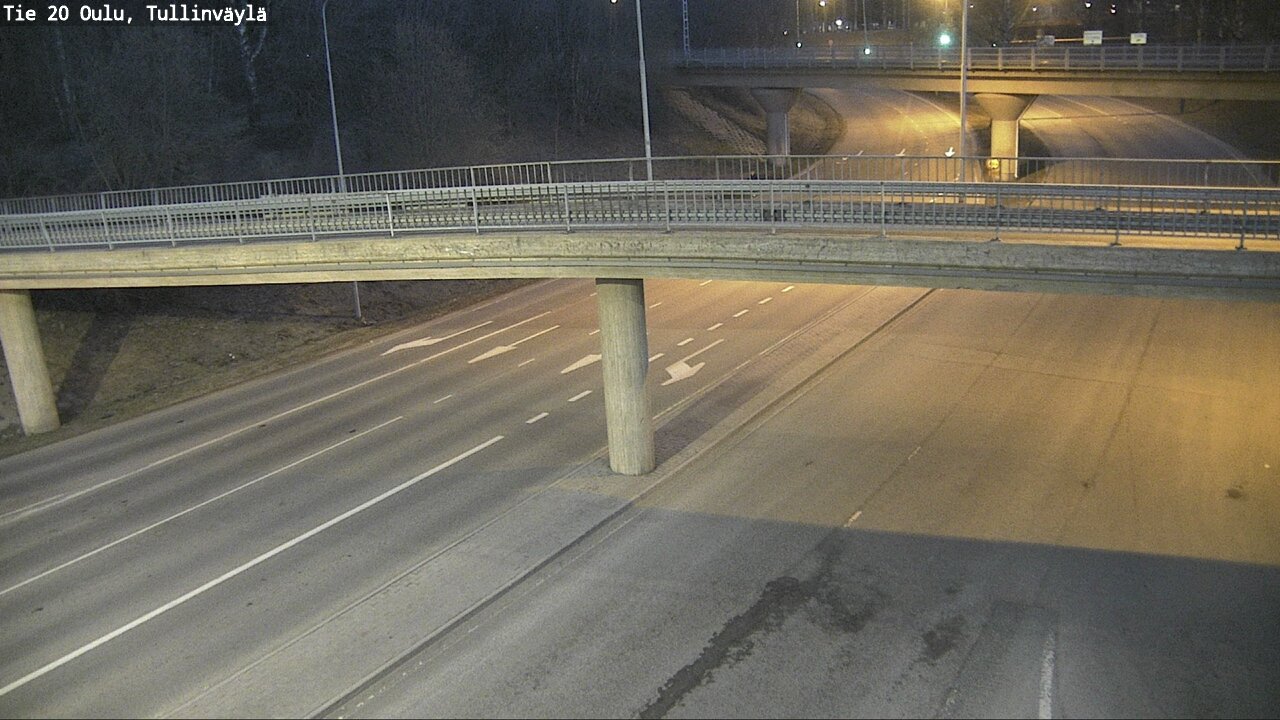 Weather Camera Image Road 20 Oulu, Tullinväylä, Oulu, Pohjois-Pohjanmaa