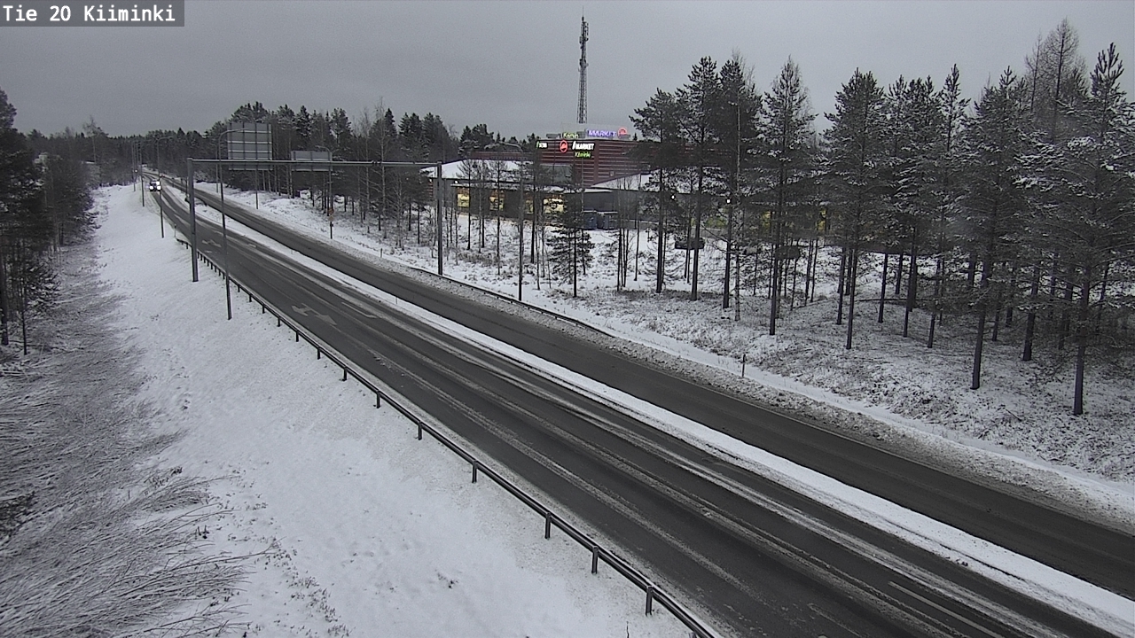 Weather Camera Image Väg 20 Uleåborg Kiiminki, Oulu, Pohjois-Pohjanmaa