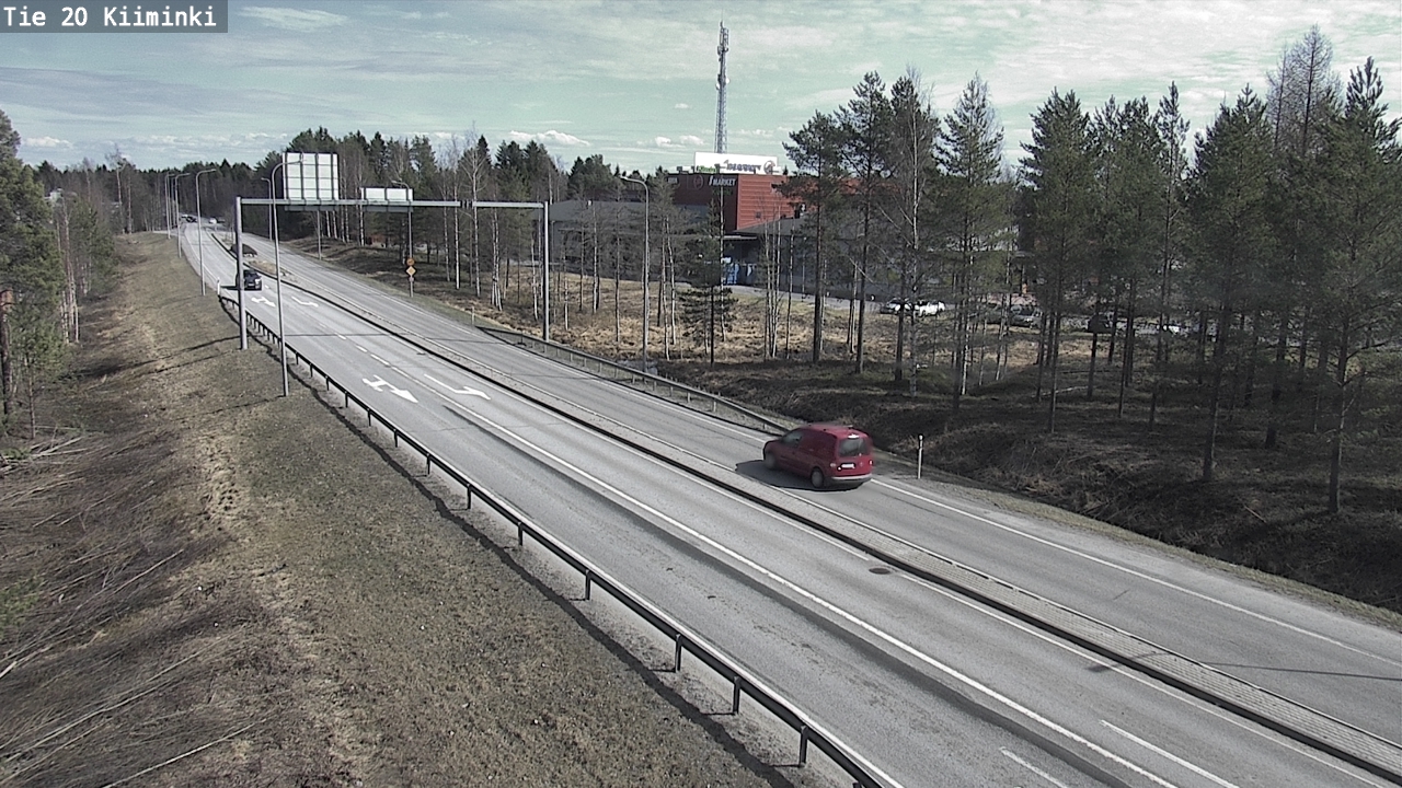 Weather Camera Image Väg 20 Uleåborg Kiiminki, Oulu, Pohjois-Pohjanmaa