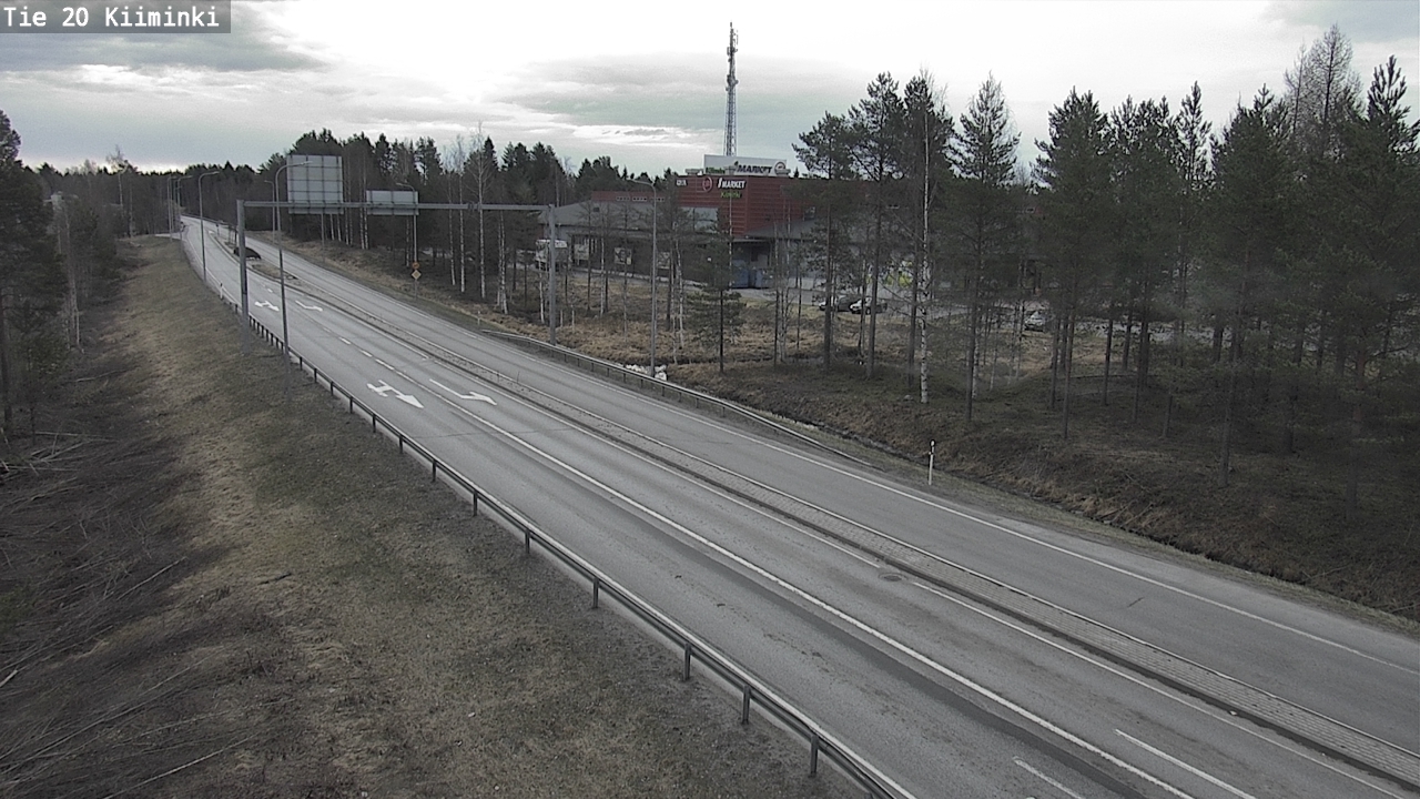 Weather Camera Image Väg 20 Uleåborg Kiiminki, Oulu, Pohjois-Pohjanmaa