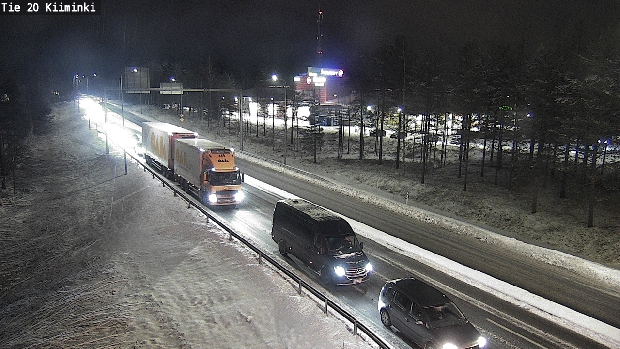 Weather Camera Image Väg 20 Uleåborg Kiiminki, Oulu, Pohjois-Pohjanmaa