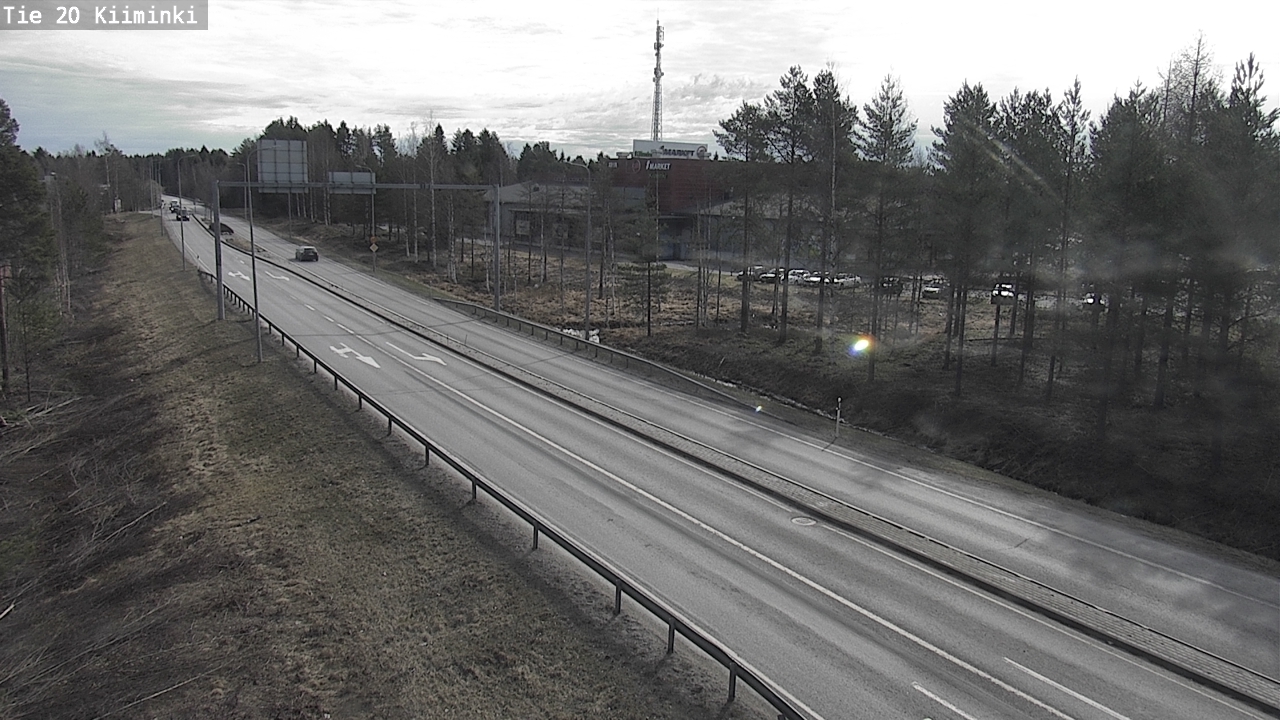 Weather Camera Image Väg 20 Uleåborg Kiiminki, Oulu, Pohjois-Pohjanmaa