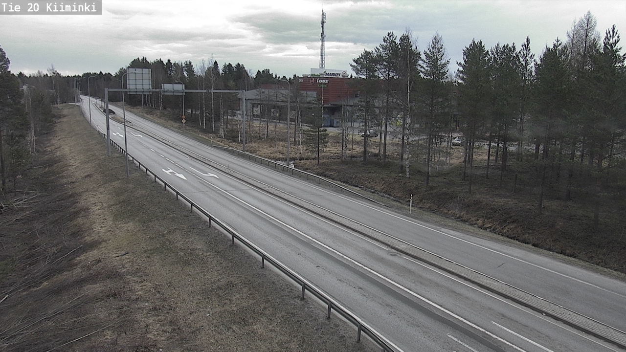 Weather Camera Image Väg 20 Uleåborg Kiiminki, Oulu, Pohjois-Pohjanmaa