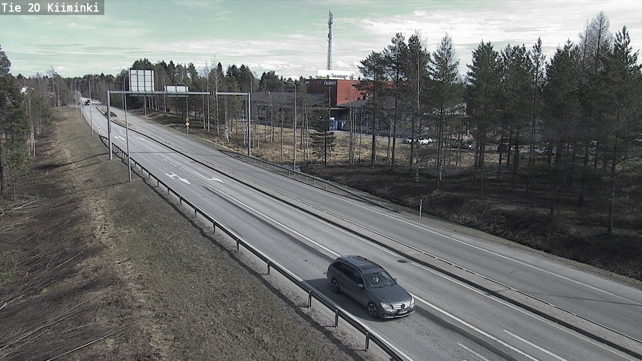Weather Camera Image Väg 20 Uleåborg Kiiminki, Oulu, Pohjois-Pohjanmaa