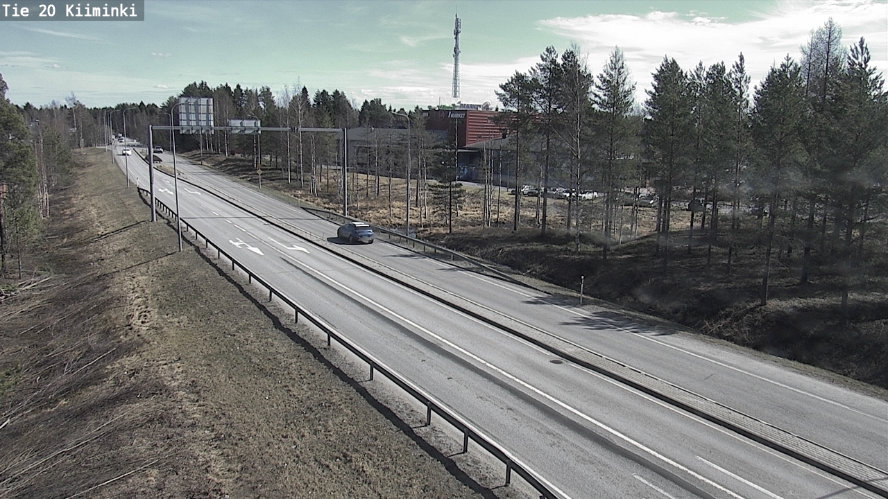 Weather Camera Image Väg 20 Uleåborg Kiiminki, Oulu, Pohjois-Pohjanmaa