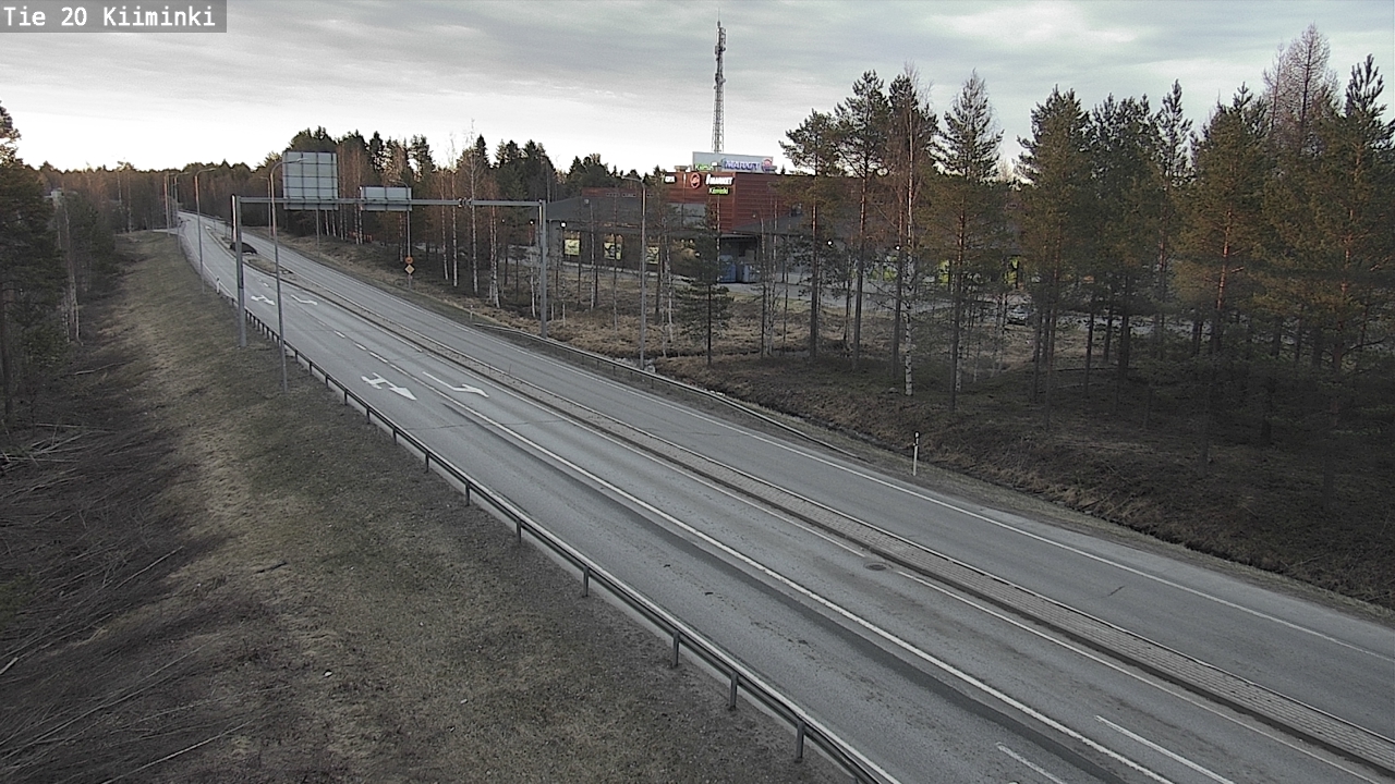 Weather Camera Image Väg 20 Uleåborg Kiiminki, Oulu, Pohjois-Pohjanmaa