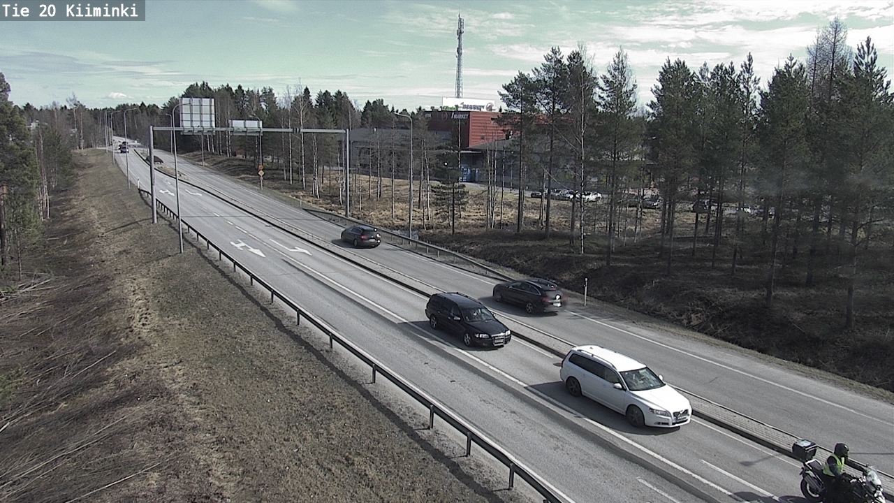 Weather Camera Image Väg 20 Uleåborg Kiiminki, Oulu, Pohjois-Pohjanmaa